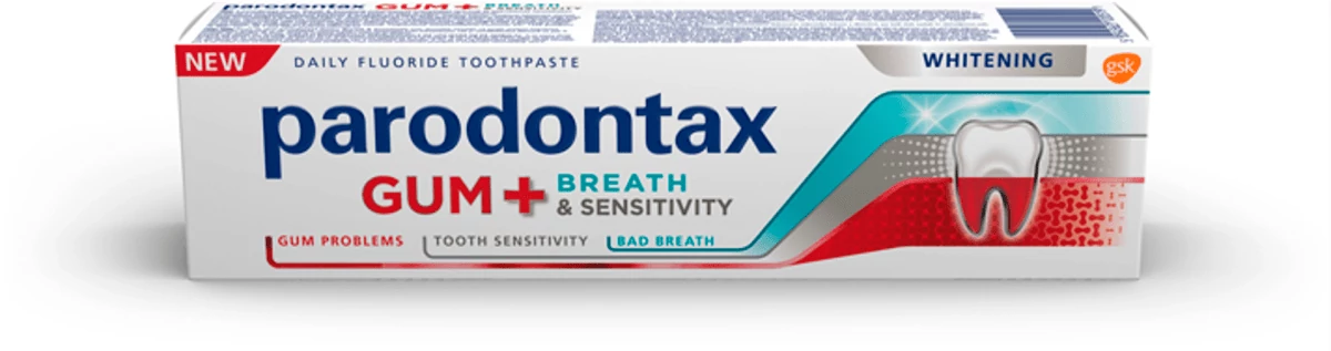 Parodontax Whitening Gum+ Breath & Sensitivity Fogkrém 75 ml