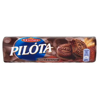 Győri Pilóta Tripla Kakaós Töltött Keksz 180 g