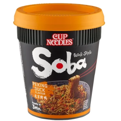 Cup Noodles Soba Instant Tészta Búzalisztből Pekingi Kacsa Ízű Szósszal 87 g