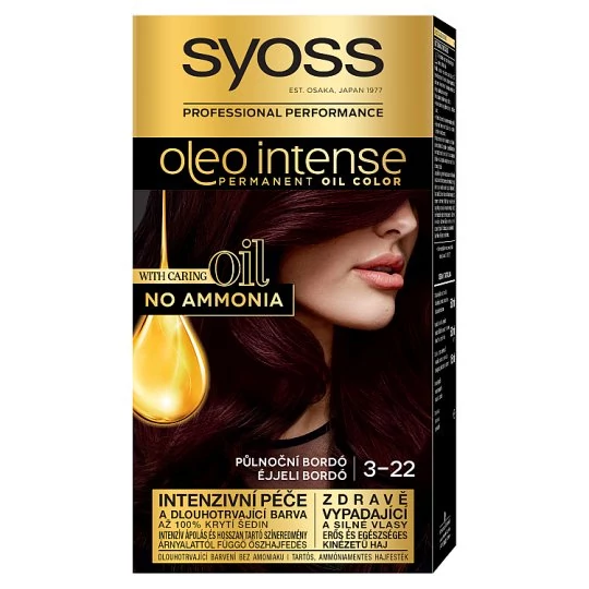 Syoss Oleo Intense Hajfesték 3-22 Éjjeli Bordó