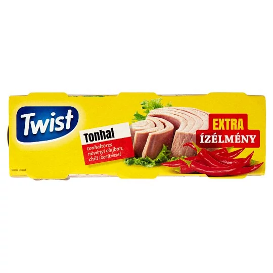 Twist Tonhaltörzs Napraforgóolajban Édes Chilis 3x80 g