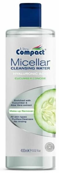 Ultra Compact Micellás Sminklemosó Víz Hyaluronsav és Uborka Kivonattal 400 ml 