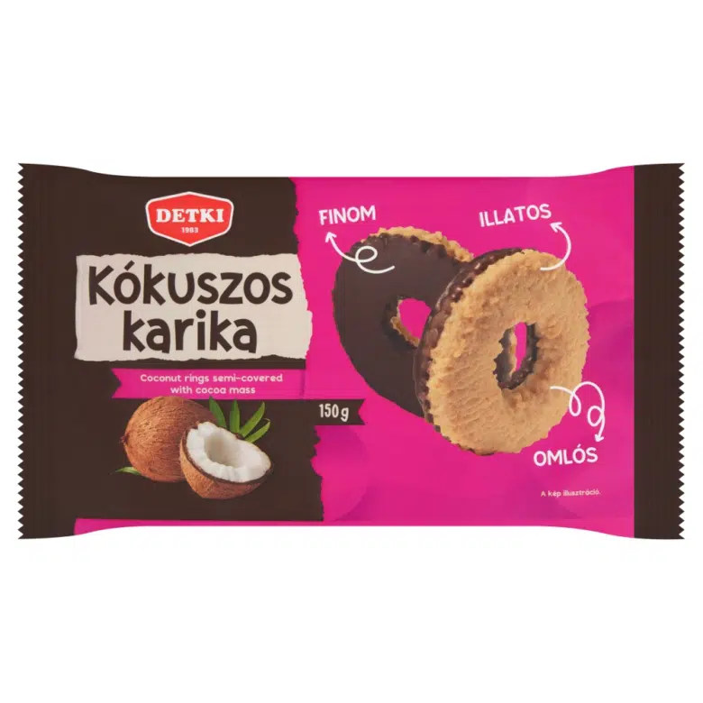 Detki Vaníliás Karika Kókuszos 150 g