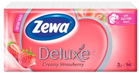 Zewa Deluxe Creamy Strawberry Papírzsebkendő 3 réteg 90 db